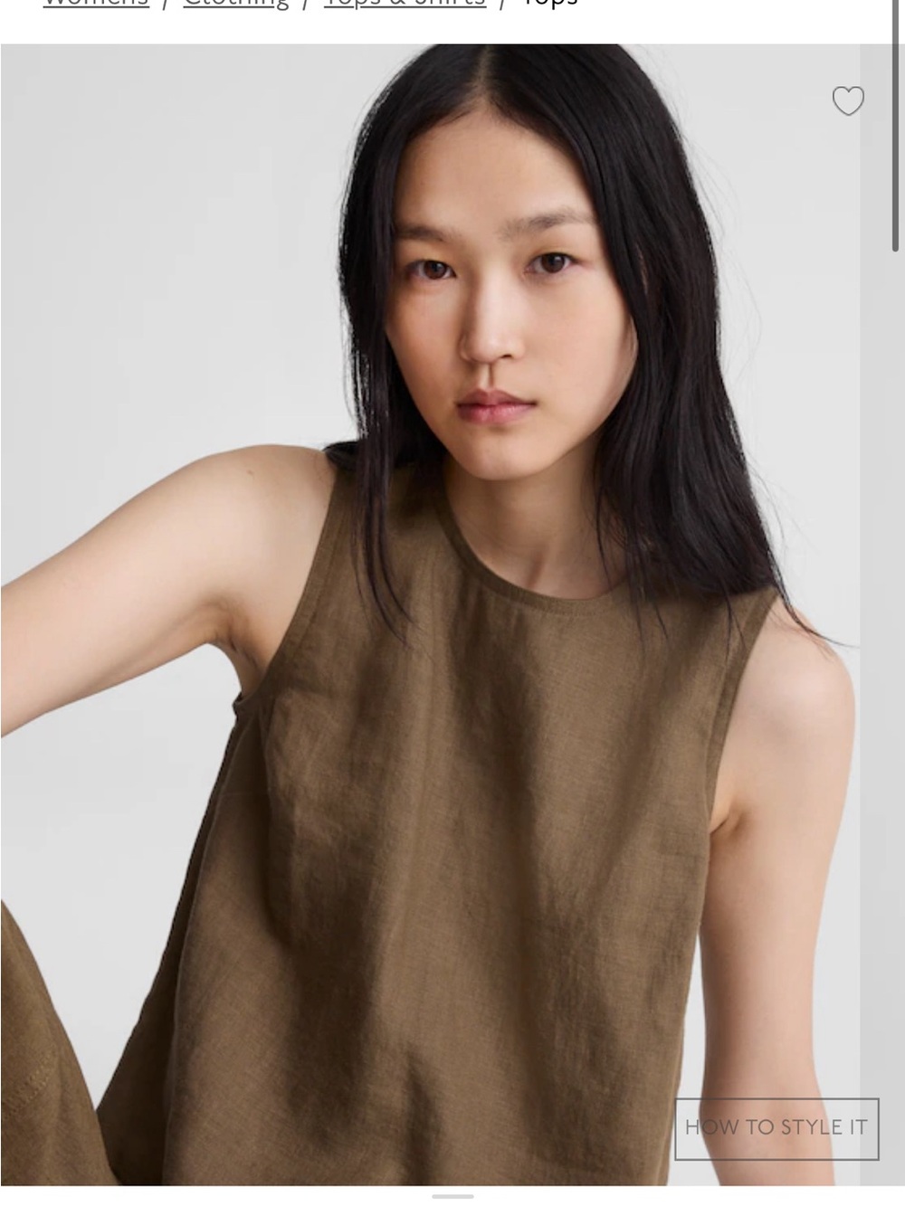 NWT! Madewell Tie-Back Shell Top in 100% Linen - Retail $78